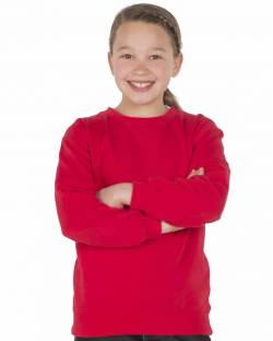 Crew Neck Fleecy Sweater, Kids